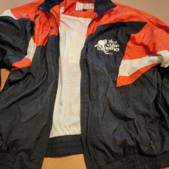 Vintage BAW Athletic Wear Windbreaker RARE Isle Of Capri Casino Edition! - Picture 2 of 13